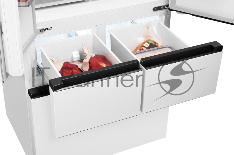 Холодильник Weissgauff WFD 450 INVERTER NO FROST белый четырёхкамерный 250/142 л морозилка снизу