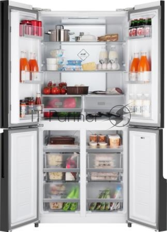 Холодильник Weissgauff WCD 450 INVERTER белый трехкамерный side-by-side 286/141л морозилка снизу