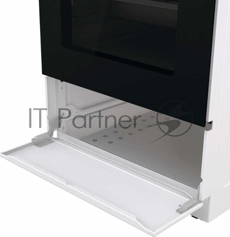 Комбинированная плита Gorenje GK5A12WG, полезный объем 68 л, очистка паром AquaClean, сводчатая форма духовки, механическое управление, электроподжиг, цвет белый