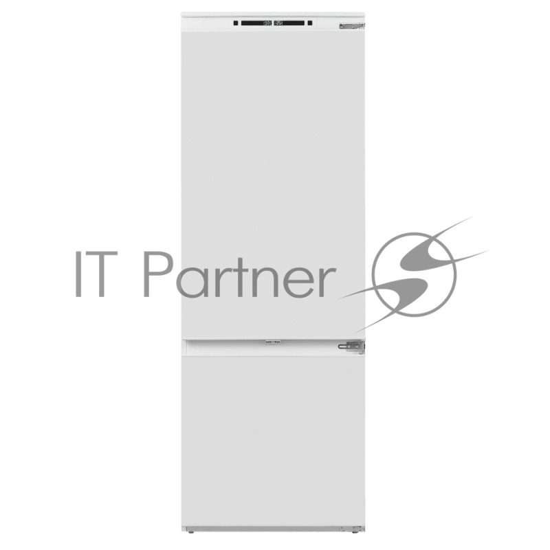 Холодильник-морозильник встраиваемый Maunfeld MBF193NFW1GR Inverter белый двухкамерный 225/57л морозилка снизу