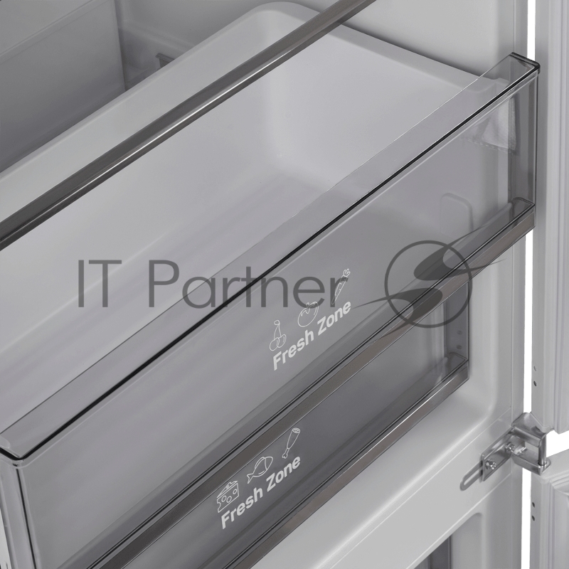 Холодильник-морозильник встраиваемый Maunfeld MBF193NFW1GR Inverter белый двухкамерный 225/57л морозилка снизу