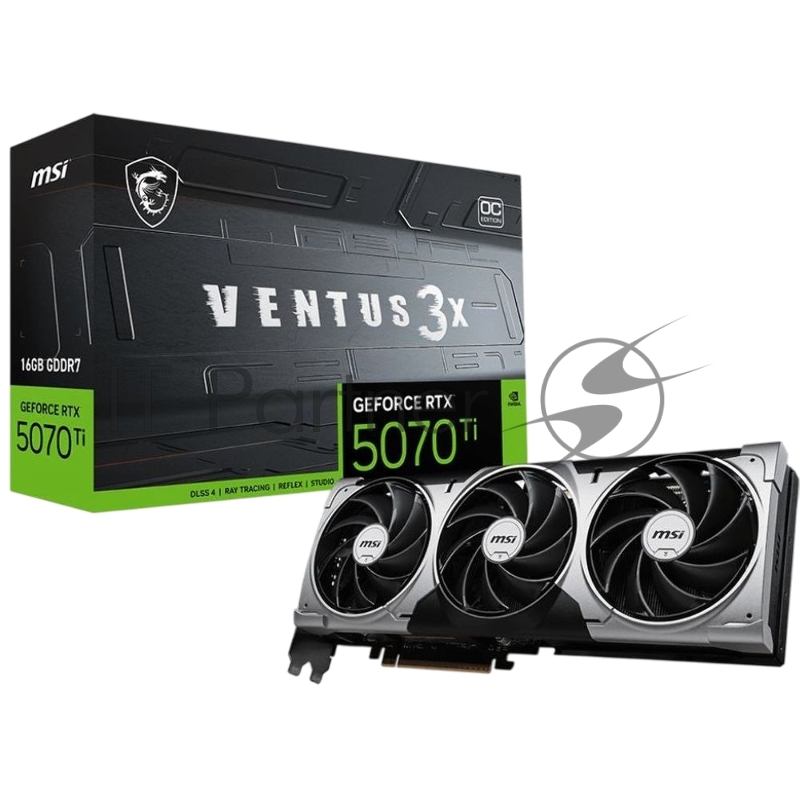 Видеокарта MSI RTX5070Ti 16G VENTUS 3X OC 16GB GDDR7 256bit 3xDP HDMI 3FAN RTL