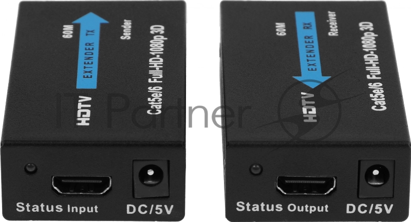 Адаптер аудио-видео Premier 5-877 HDMI (f)/RJ45 черный