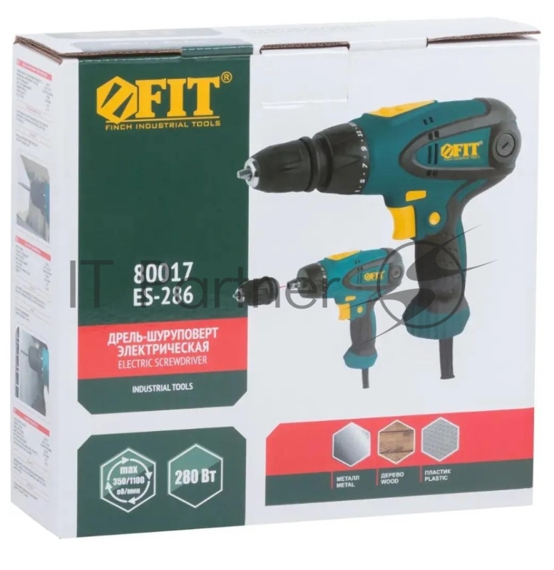 Дрель-шуруповерт FIT ES-286 280Вт патрон:быстрозажимной