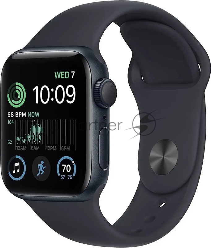 Смарт-часы Apple Watch SE 2024 A2722 40мм корп.темная ночь Sport Band рем.темная ночь разм.брасл.:S/M (MXE73LL/A)