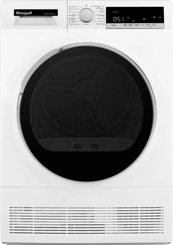 Сушильная машина Weissgauff WD 5697 D Condenser, кл.энер.:B, макс.загр.:7кг, белый