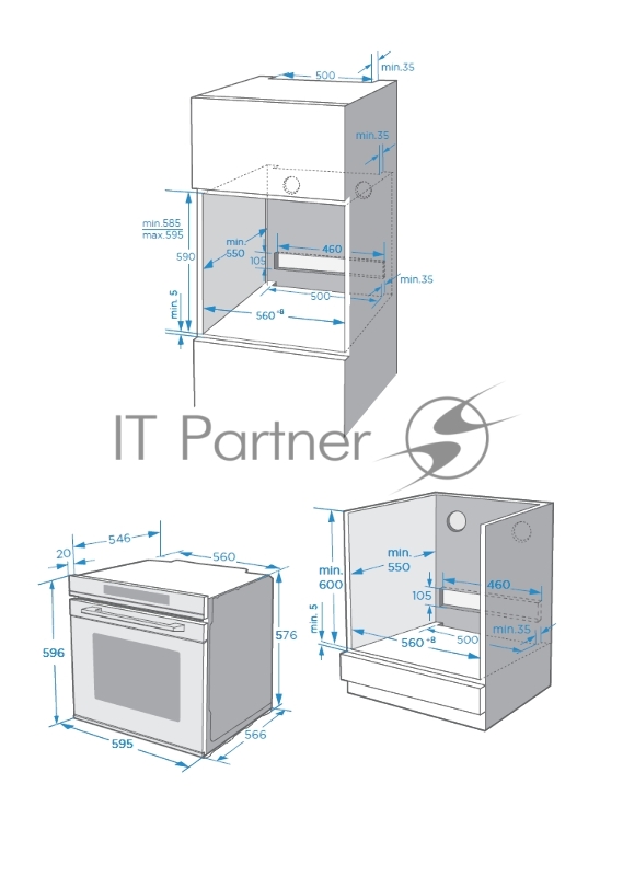 Духовой шкаф электрический Weissgauff EOM 741 PDB Black Edition черный