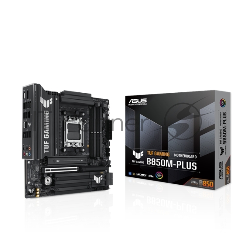 Материнская плата ASUS TUF GAMING B850M-PLUS, AM5, B850, 4*DDR5, 4*SATA, 3*M.2, 7*USB 3.2, 4*USB 2.0, Type-C, 2*PCIx16, 1*PCIx1, DP+HDMI, mATX 90MB1IX0-M0EAY0