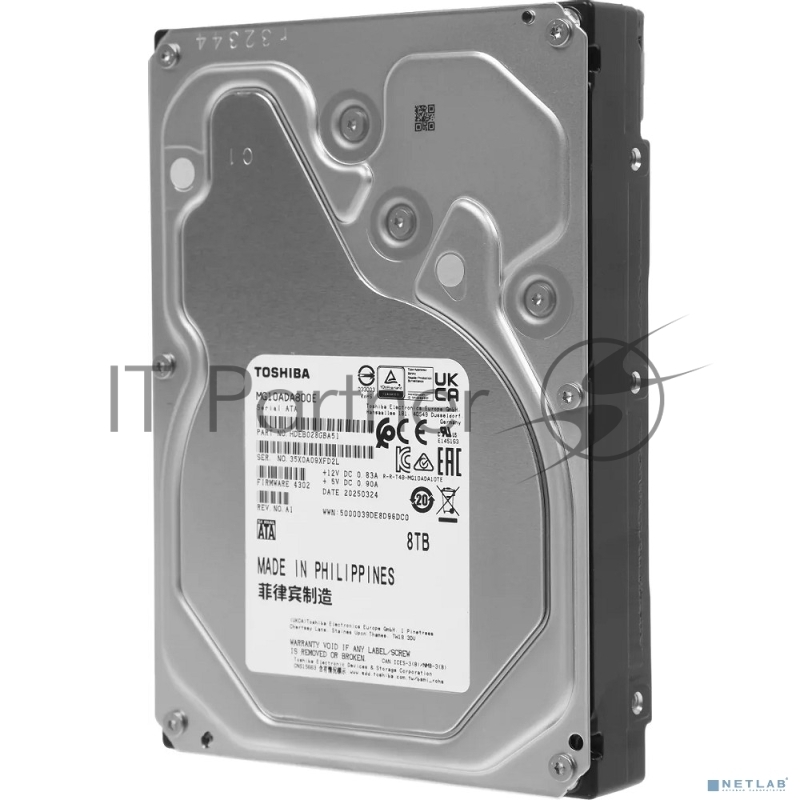 Жесткий диск Toshiba Enterprise HDD 3.5 SATA 8TB, 7200 rpm, 512MB buffer, MG10ADA800E, 1 year