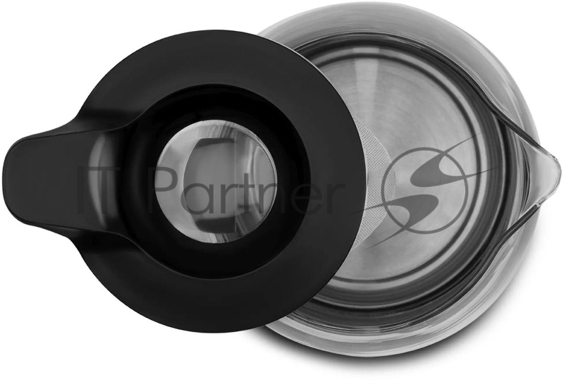 Чайник Polaris PWK-1563-СGL, 1.5л, 2200Вт, черный/прозрачный