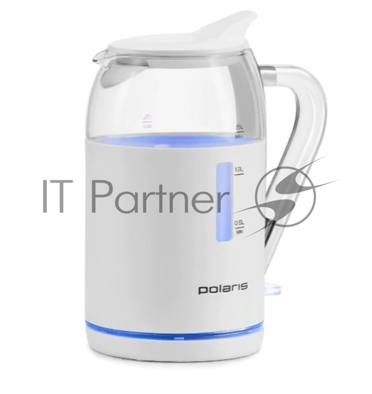 Чайник Polaris PWK-1563-СGL, 1.5л, 2200Вт, белый
