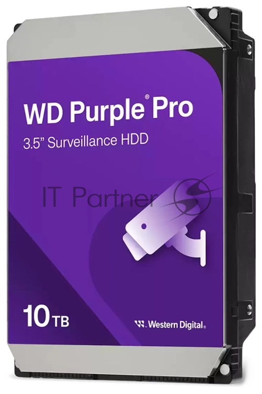 Жесткий диск Western Digital Purple Pro HDD 3.5 SATA 10Tb, 7200 rpm, 512MB buffer (DV&NVR + AI), WD102PURP, 1 year