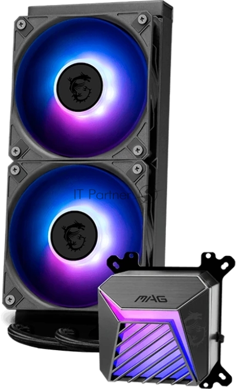 Жидкостная система охлаждения MSI MAG CORELIQUID A15 240 2x ARGB Fan, ARGB Block