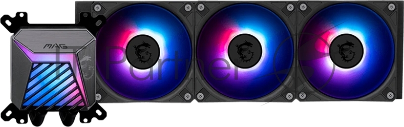 Жидкостная система охлаждения MSI MAG CORELIQUID A15 360 3 x ARGB Fan, ARGB Block