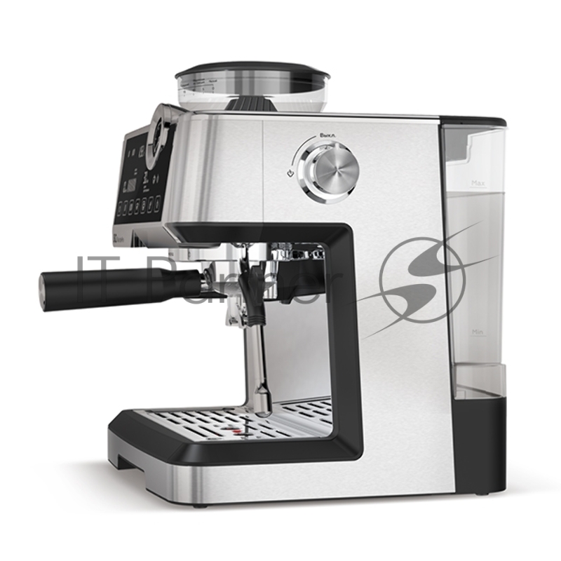 Кофеварка BQ CM5002 Steel-Black. Мощность:2400 Вт / Давление:19 бар / Двойная эффективность : В модели установлены 2 нагревательных элемента и 2 помпы, что позволяет одновременно готовить кофе и взбивать нежную пену, что значительно ускоряет процесс