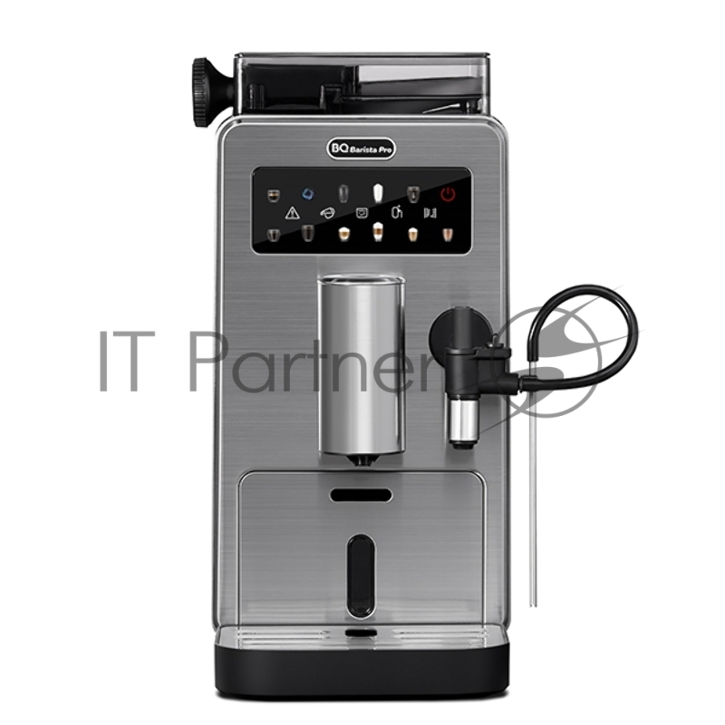 Кофеварка BQ CM9003 Steel-Black. Мощность:1450 Вт обеспечивает высокую скорость приготовления напитков / Давление 15 бар, напитки получаются необыкновенно вкусными и ароматными благодаря итальянской помпе ULKA / Встроенная кофемолка имеет плавную рег