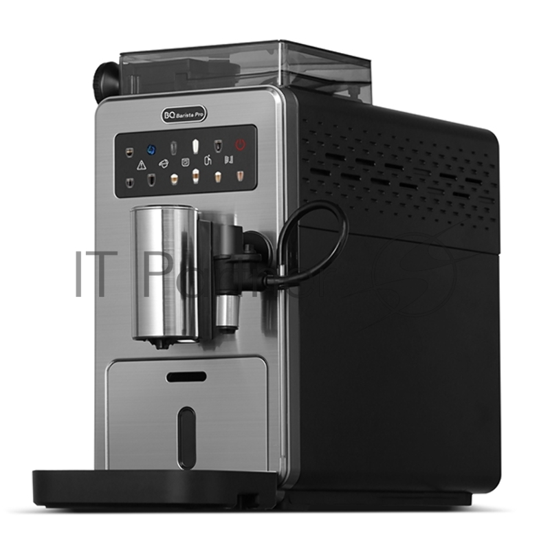 Кофеварка BQ CM9003 Steel-Black. Мощность:1450 Вт обеспечивает высокую скорость приготовления напитков / Давление 15 бар, напитки получаются необыкновенно вкусными и ароматными благодаря итальянской помпе ULKA / Встроенная кофемолка имеет плавную рег