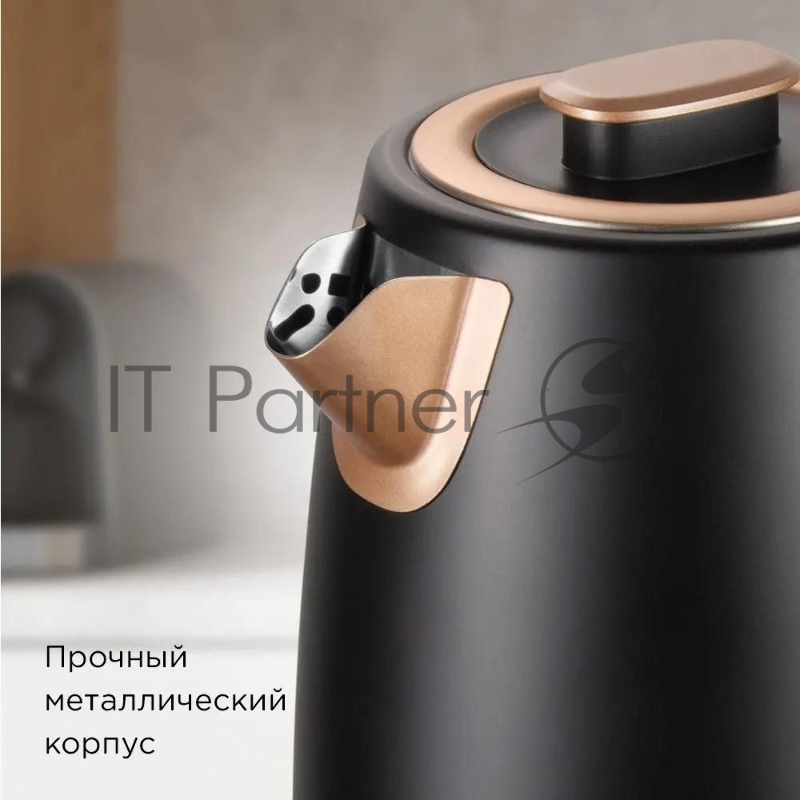 Чайник электрический Redmond KM240 1.7л. 2200Вт черный/бронзовый