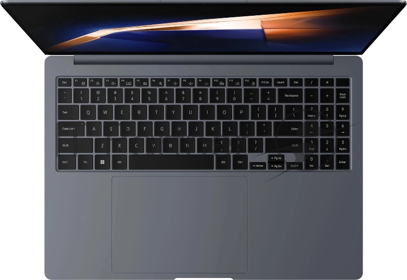 Ноутбук Samsung Galaxy Book4 Pro серый NP960XGK-LG2IN 16(2880x1800 AMOLED)/Touch/Intel Core Ultra 7 155H(1.4Ghz)/16384Mb/1024PCISS Arc graphics/Cam/BT/WiFi/76WHr/war 1y/1.56kg/Win11Home + Eng kbd 3 pin