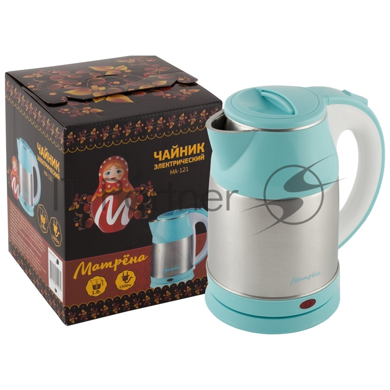 Чайник Матрена MA-121 электрический (1,8 л) стальной голубой