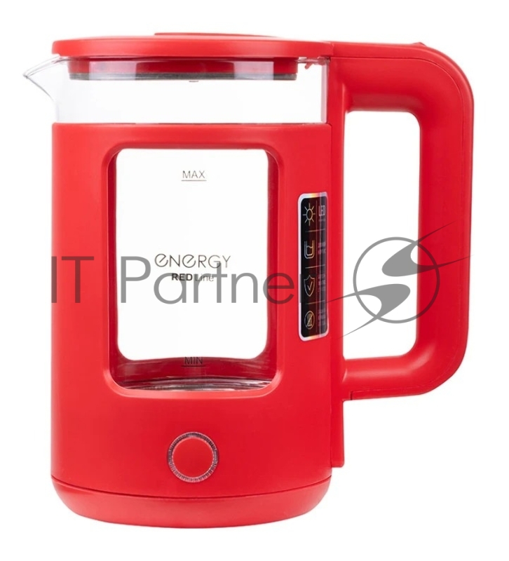 Чайник электрический Energy E-256 1500Вт, 1.5л стекло, красный