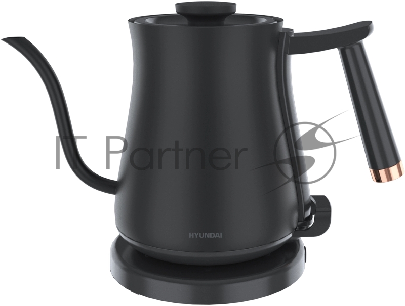 Чайник электрический Hyundai HYK-S5500 0.7л. 1000Вт черный/черный корпус: металл