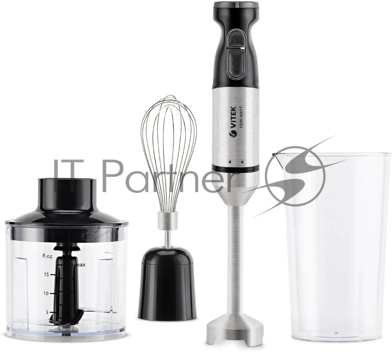 Блендер погружной Vitek VT-8545 1000Вт черный/серебристый