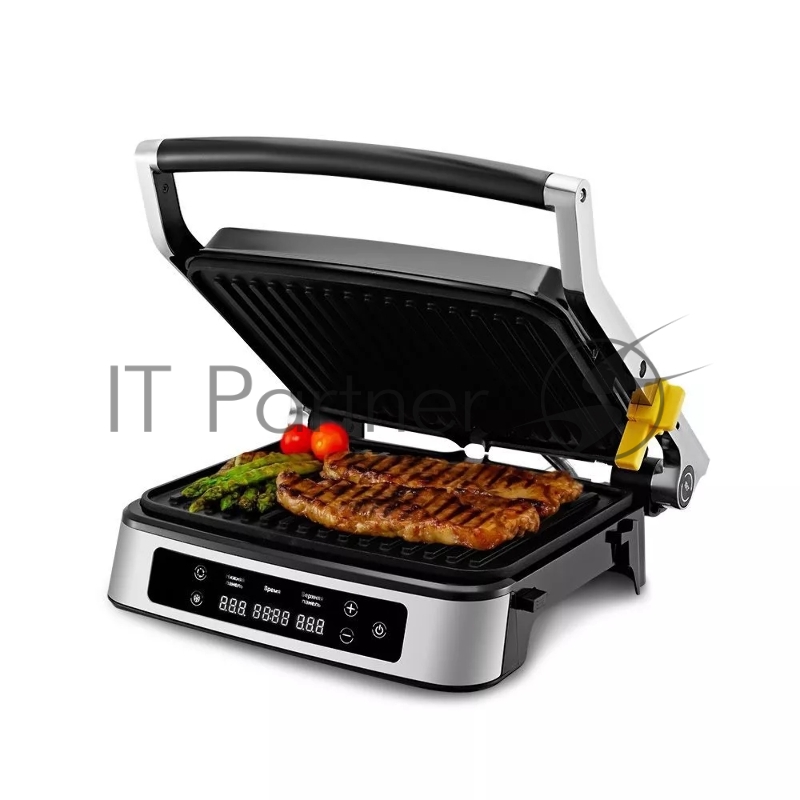 Электрогриль Kitfort КТ-3615 2000Вт серебристый/черный