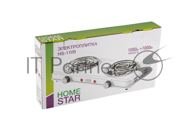 Плитка электрическая HOMESTAR HS-1109, 2 конф, белый, ТЭН