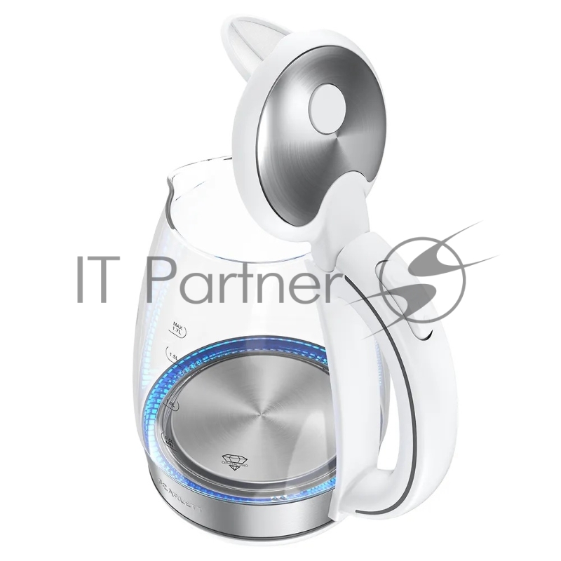Чайник электрический Scarlett SC-EK27G104 1.7л. 2200Вт белый корпус: стекло/пластик