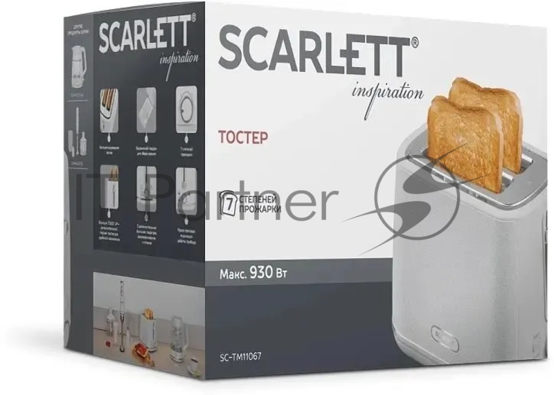 Тостер Scarlett Inspiration SC-TM11067 930Вт белый