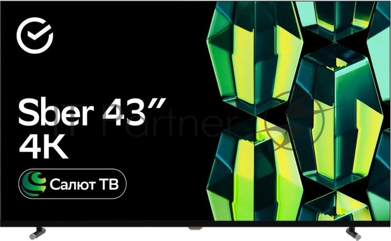 Телевизор Sber 43 43U4124 черный 4K LED UHD 60 Гц Салют ТВ