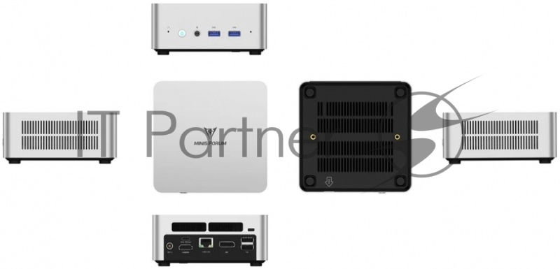 Мини ПК Minisforum UN1245/16GB+512GB (i5-12450H) 16GB+512GB, Intel Graphics, Win11 Pro