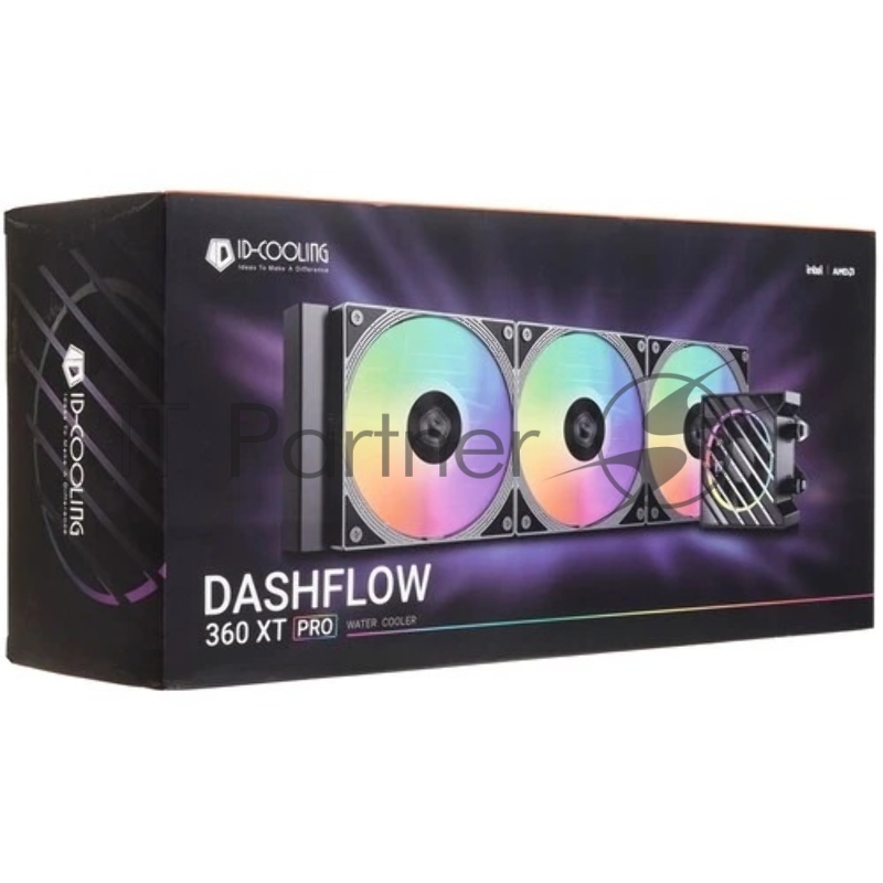 Система водяного охлаждения ID-Cooling Dashflow 360 XT Pro ARGB Soc-AM5/AM4/1200/1700/1851 черный 4-pin 16-34dB Al+Cu 350W Ret