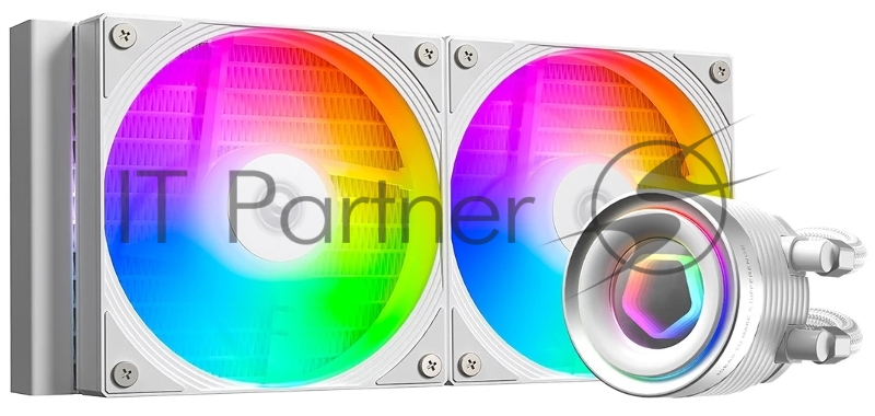 Система водяного охлаждения ID-Cooling FX240 Inf ARGB Soc-AM5/AM4/1200/1700/1851 белый 4-pin 27.2dB Al+Cu 300W Ret (FX240 INF WHITE)