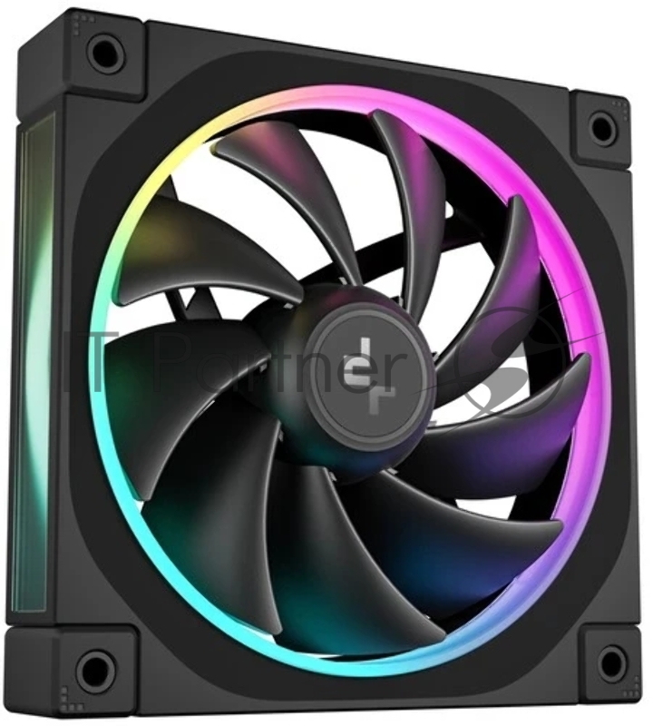 Вентилятор для корпуса Deepcool FL12 ARGB 120х120x25 черный 4-pin (R-FL12-BKAPN1-G) Ret