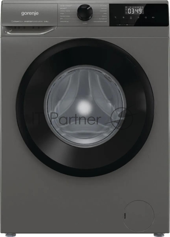 Стиральная машина Gorenje WNHPI84AS/AR класс: A загр.фронтальная макс.:8кг темно-серый инвертер