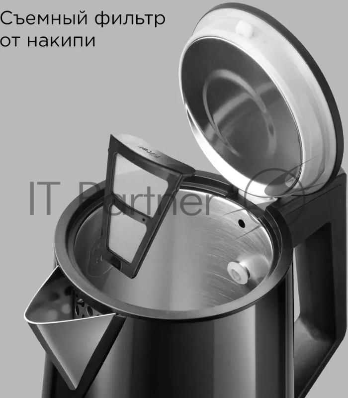 Чайник электрический Redmond KM-244 черный, 1.7 л, 2200 Вт