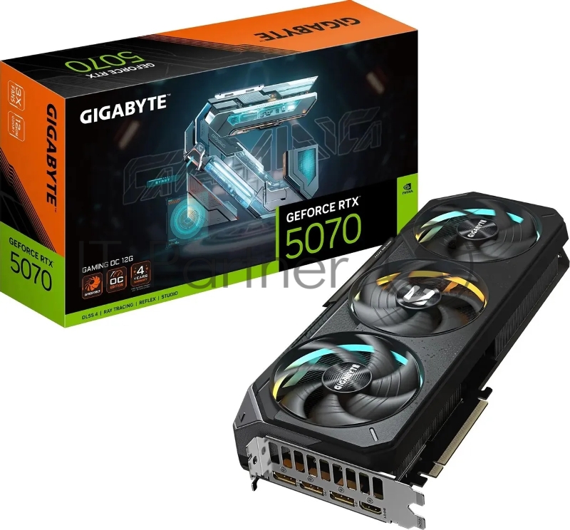 Видеокарта Gigabyte PCI-E GV-N5070GAMING OC-12GD 1.0 NVIDIA GeForce RTX 5070 12Gb 192bit GDDR7 2805/28000 HDMIx1 DPx3 HDCP Ret