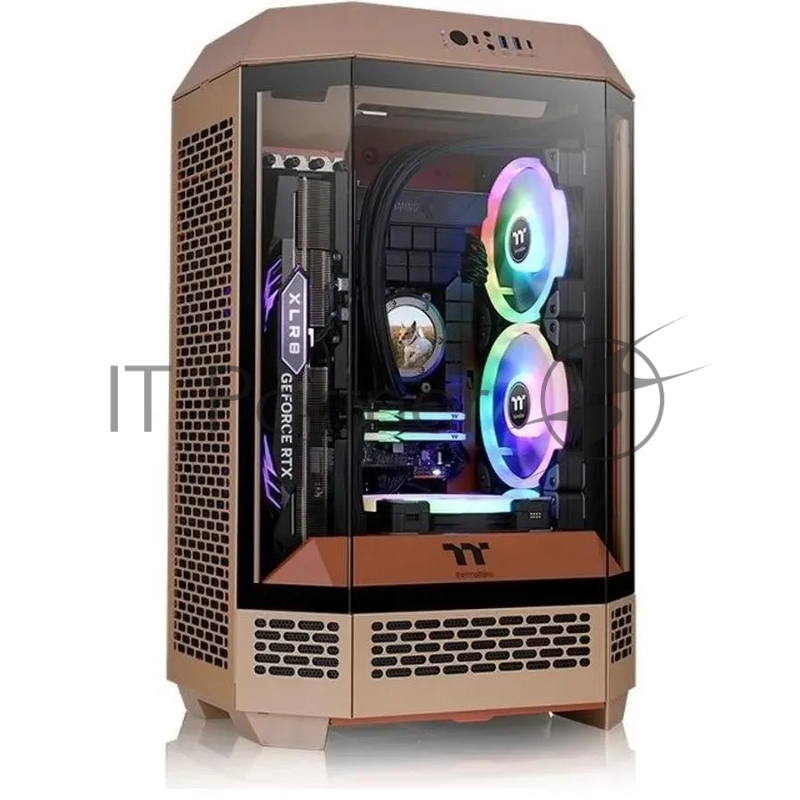 Корпус Thermaltake The Tower 300 Gravel Send коричневый без БП mATX 8x120mm 6x140mm 2xUSB3.0 audio bott PSU