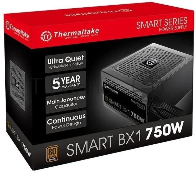 Блок питания Thermaltake ATX 750W Smart BX1 SE 80+ bronze (20+4pin) APFC 120mm fan color LED 8xSATA RTL