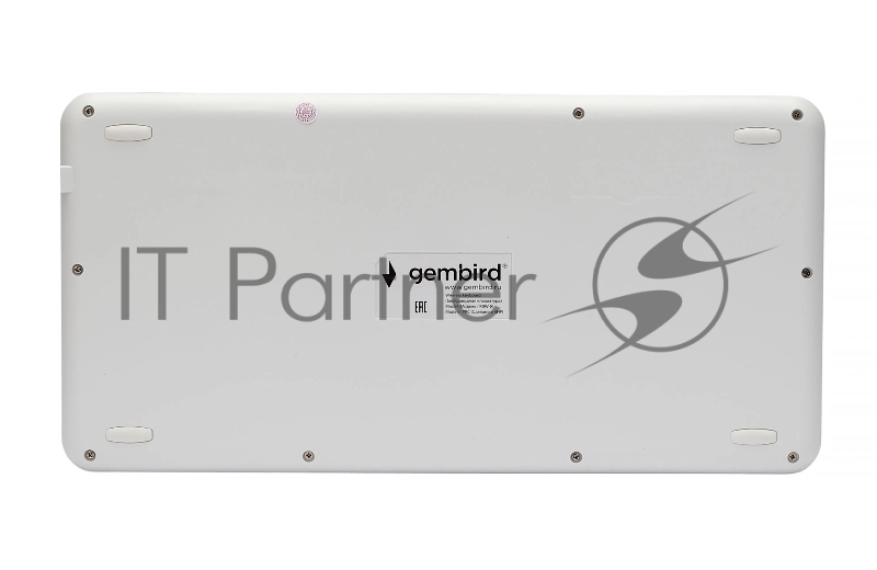 Беспроводная клавиатура Gembird KBW-8, 84кл, подставка для телефона, BT 5.1, белая