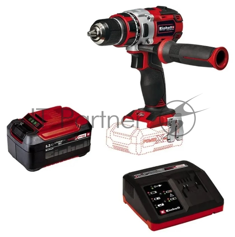 Дрель-шуруповерт Einhell PXC TE-CD 18 Li Brushless аккум. патрон:быстрозажимной (4513850SET)