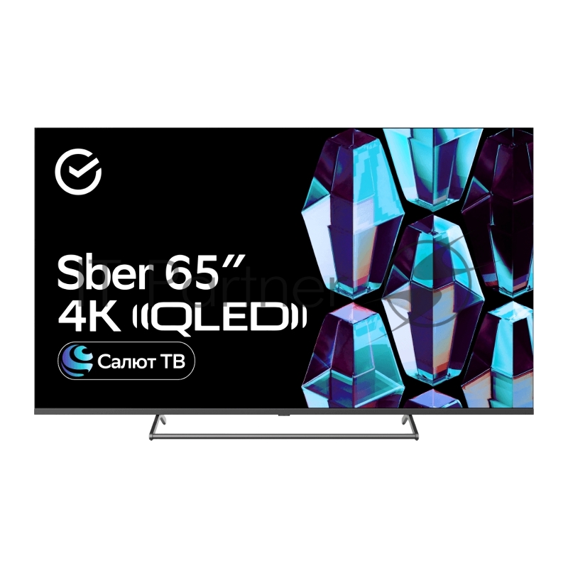 Телевизор Sber 65 SDX-65UQ5231 темно-серый 4K QLED UlHD 60Hz Салют ТВ