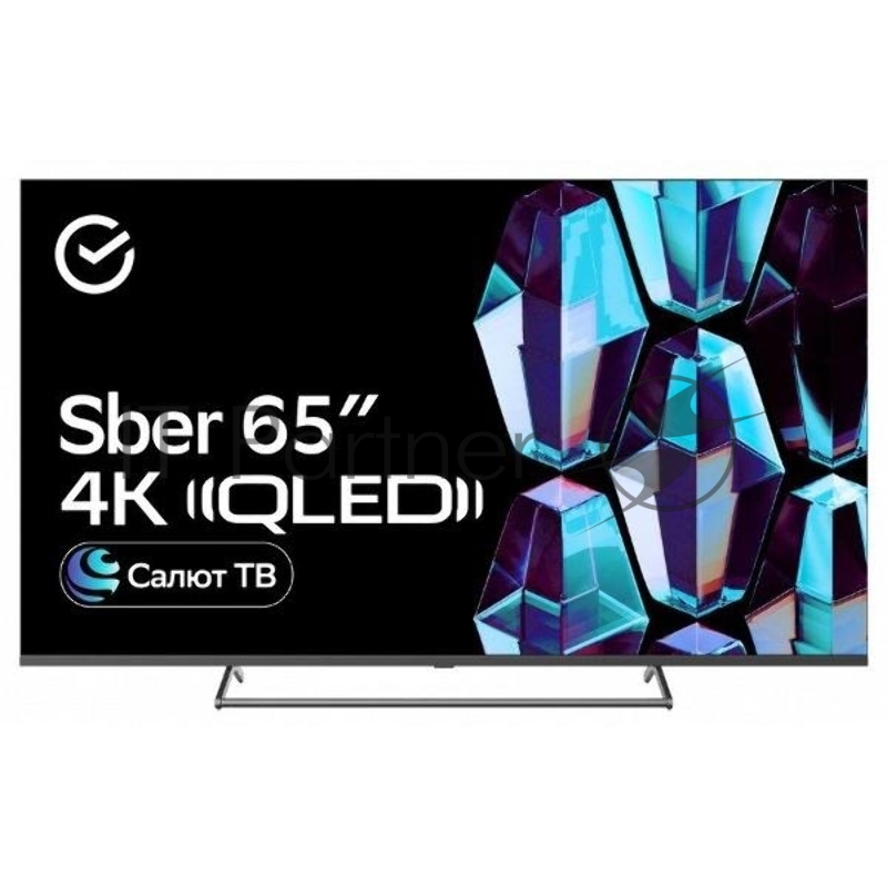 Телевизор Sber 65 SDX-65UQ5231 темно-серый 4K QLED UlHD 60Hz Салют ТВ