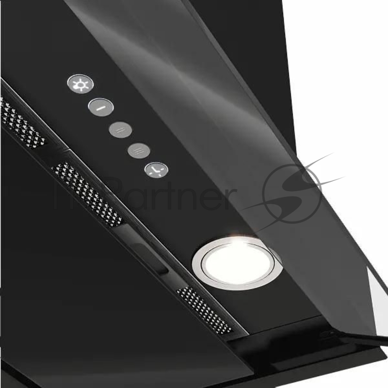 Вытяжка каминная Elikor Sense Glass 60П-1000 черный управление: кнопочное (1 мотор)