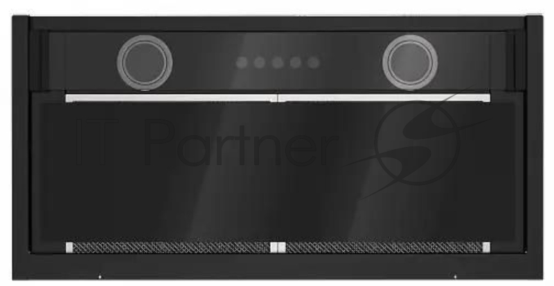 Вытяжка каминная Elikor Sense Glass 60П-1000 черный управление: кнопочное (1 мотор)