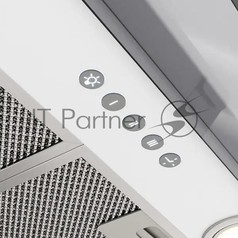 Вытяжка каминная Elikor Sense Glass 60П-1000 белый управление: кнопочное (1 мотор)