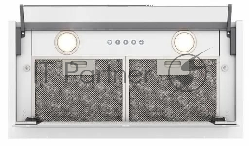 Вытяжка каминная Elikor Sense Glass 60П-1000 белый управление: кнопочное (1 мотор)