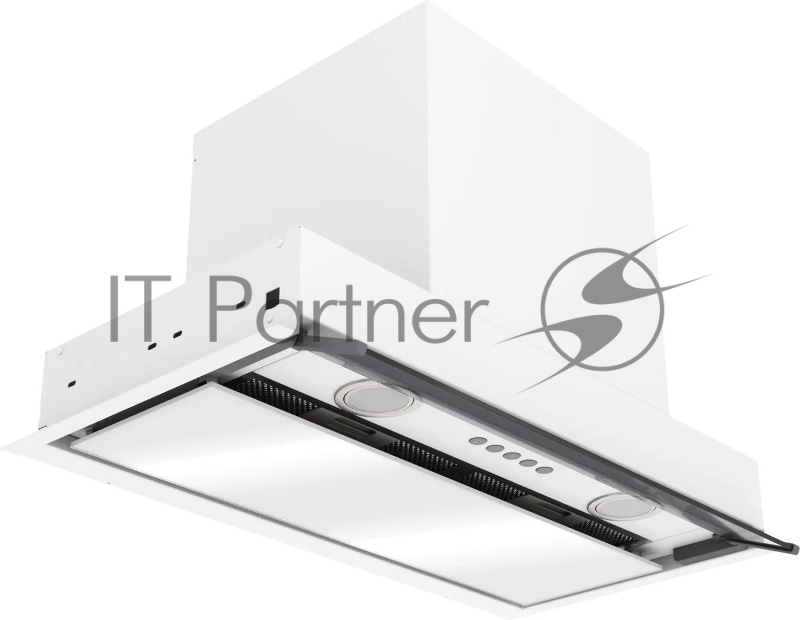 Вытяжка каминная Elikor Sense Glass 60П-1000 белый управление: кнопочное (1 мотор)